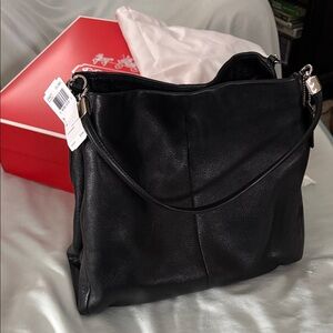 Coach Black Leather Shoulder Bag